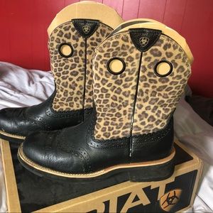Women’s Ariat Fatbaby Leopard Print Cowgirl Boot
